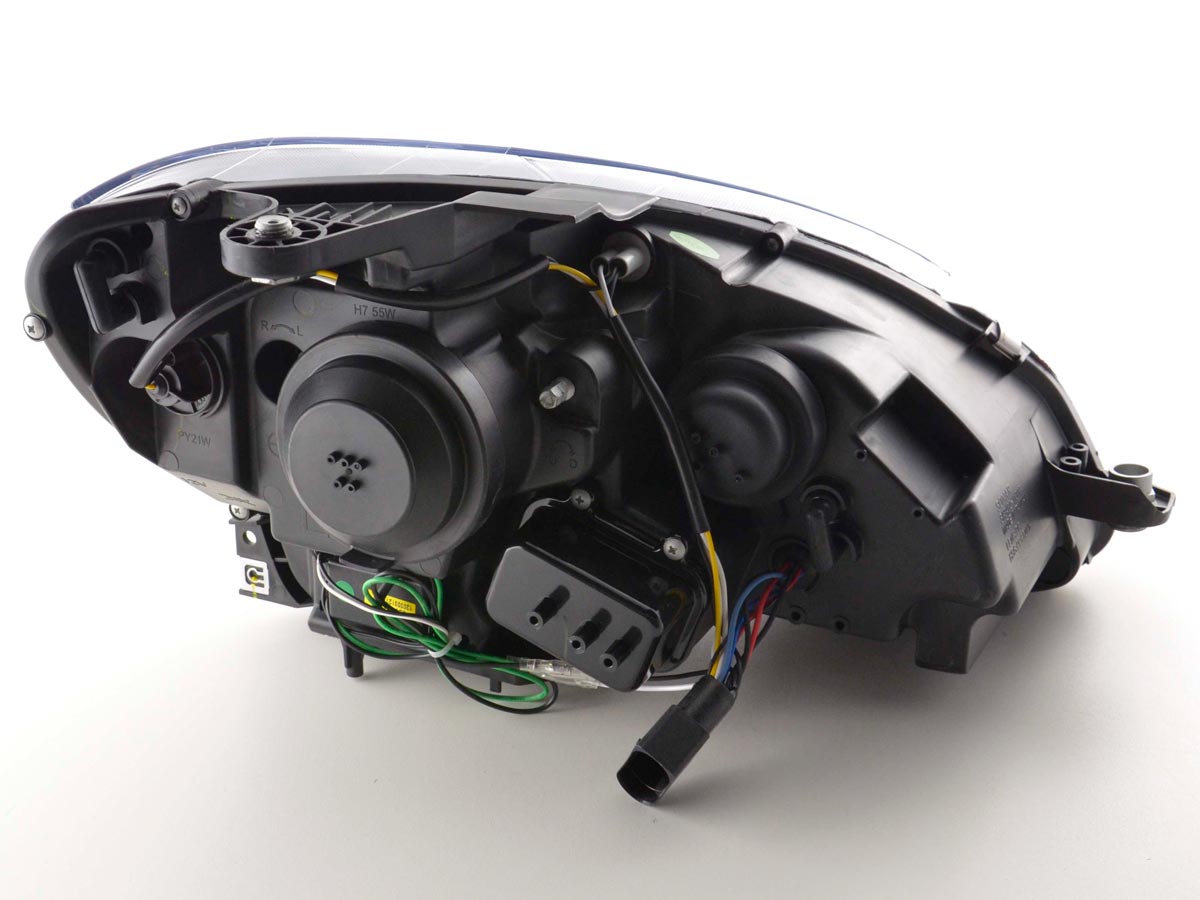 Scheinwerfer Set Daylight LED TFL-Optik Mercedes C-Klasse Typ W204 07-10 schwarz Scheinwerfer Set Daylight LED TFL-Optik Mercedes C-Klasse Typ W204 07-10 schwarz